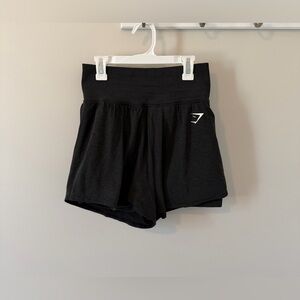 Gymshark Vital Seamless 2.0 2-in-1 Shorts Black High Waisted Size Medium